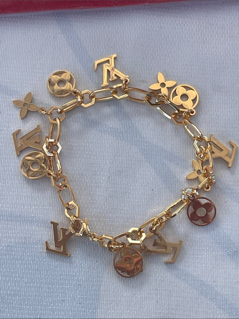 Gold Charm Bracelet - Women's Jewelry